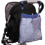 Blue stroller net bag - for extra pushchair storage