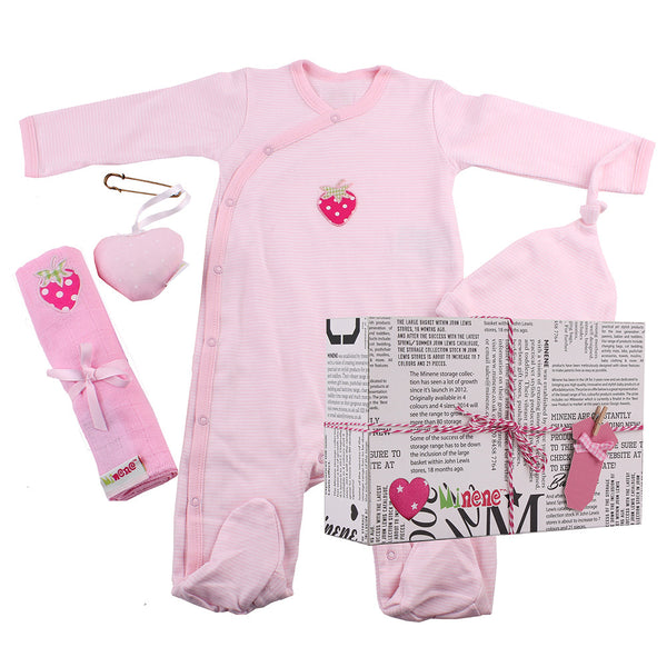 Newborn Baby Gift - Pink & White